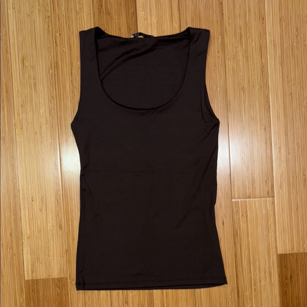 Brown Sleeveless Top